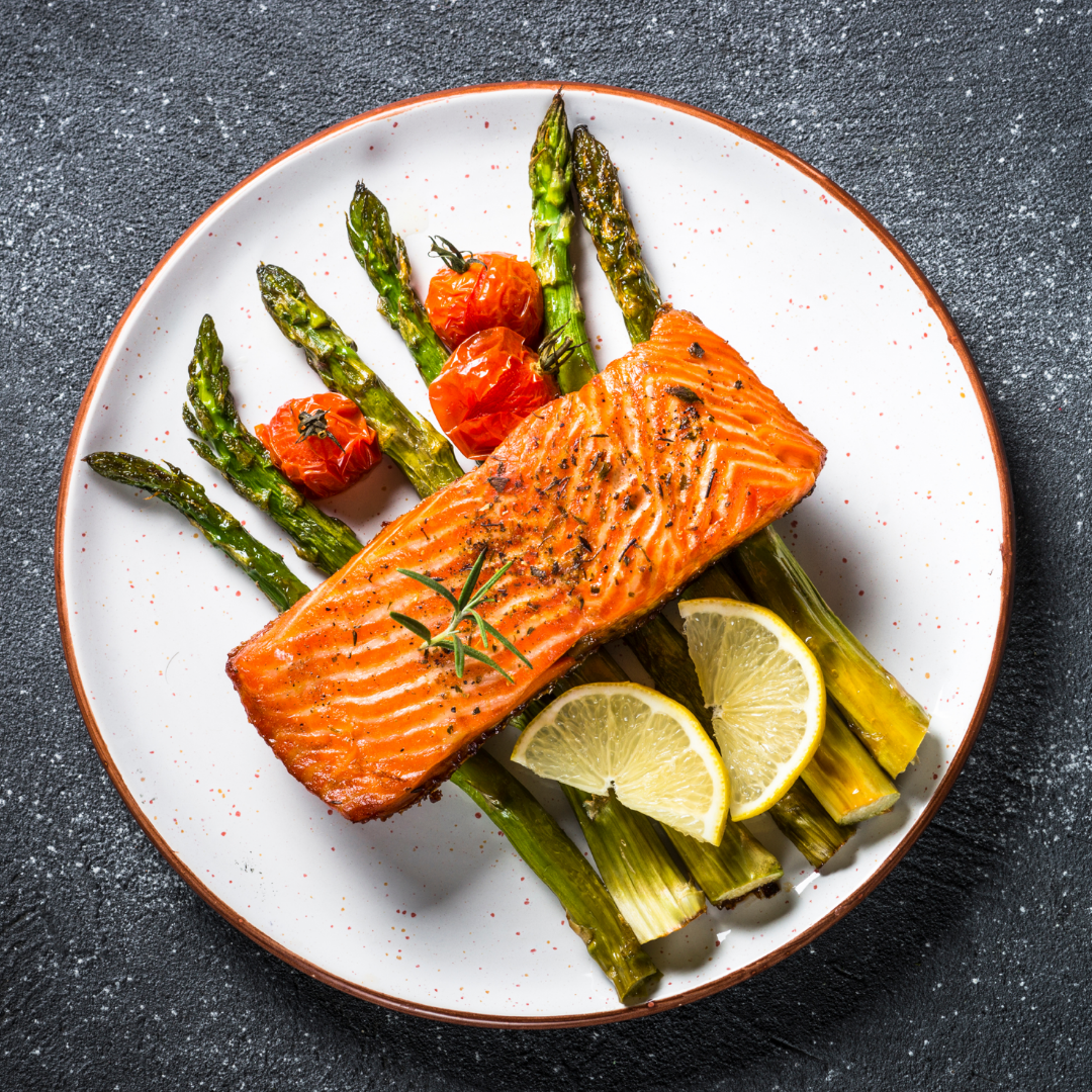 finished maple-glazed salmon on plate